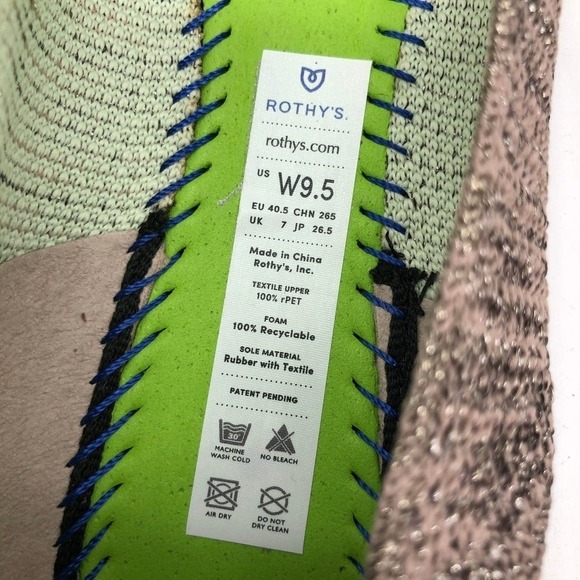 Rothy’s The Flat Stardust Metallic Women’s Size 9.5 - Picture 12 of 12